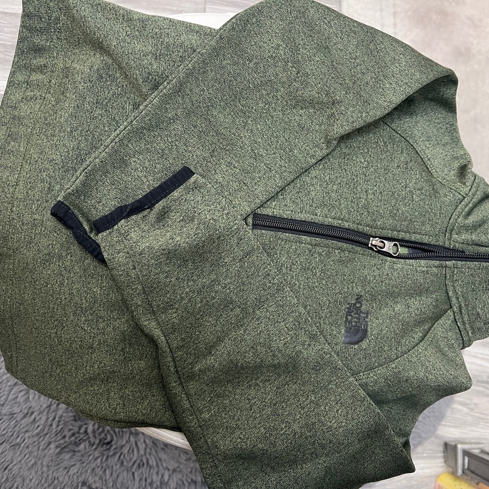 The North Face Olive Green half-Zip Hoodie XXS